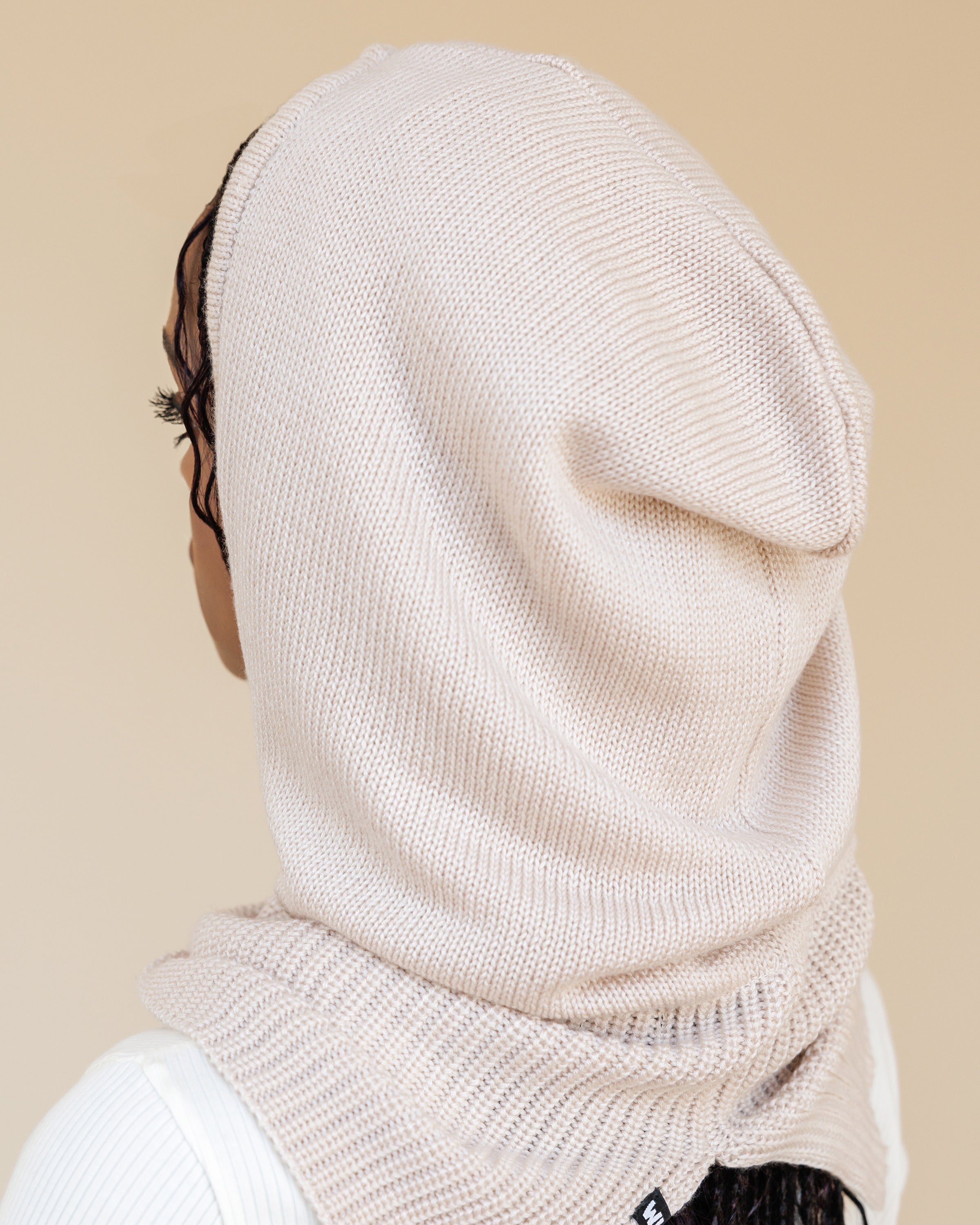 Satin Lined Balaclava in Cream