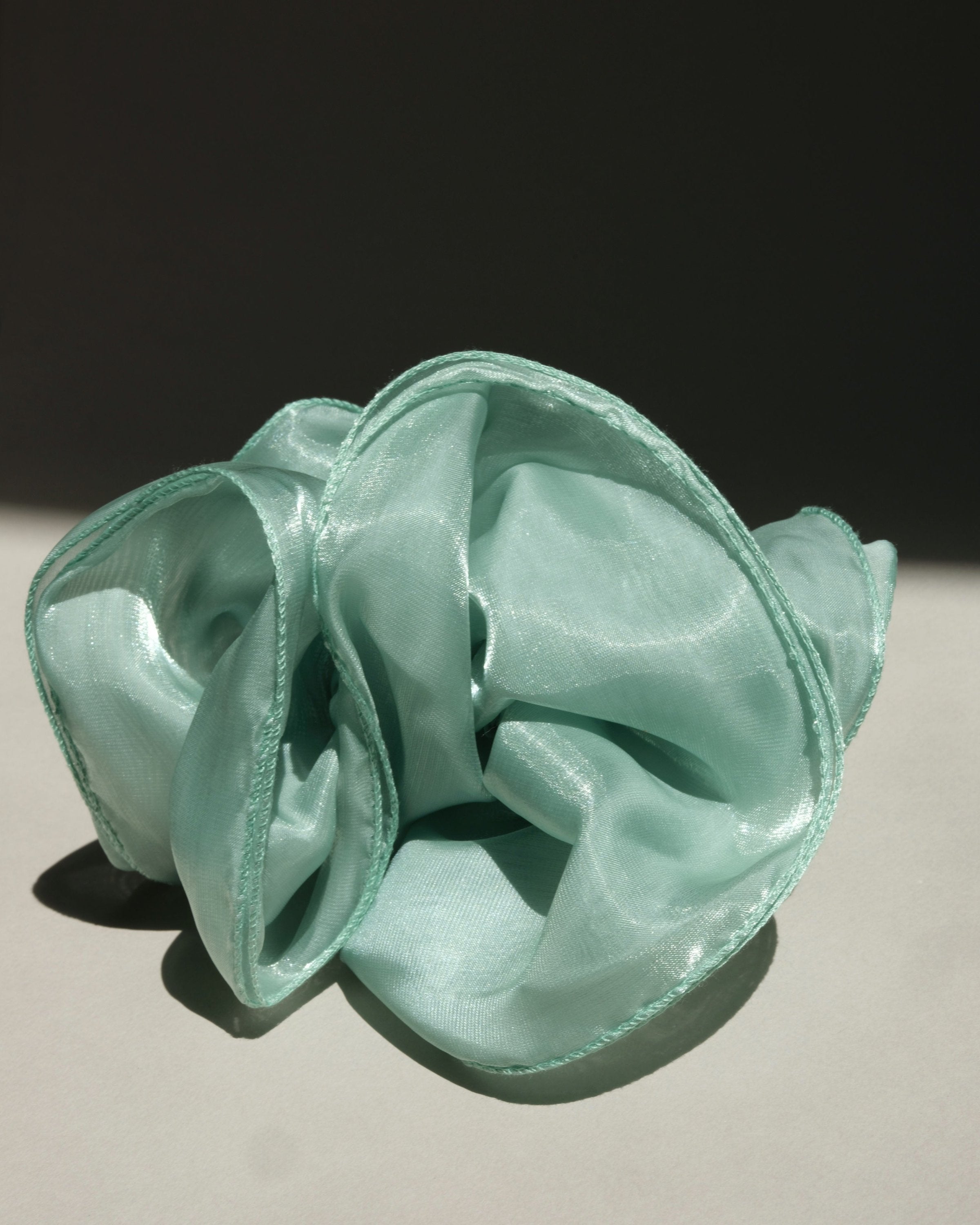 Sheer Floating Scrunchie in Mystic Mint