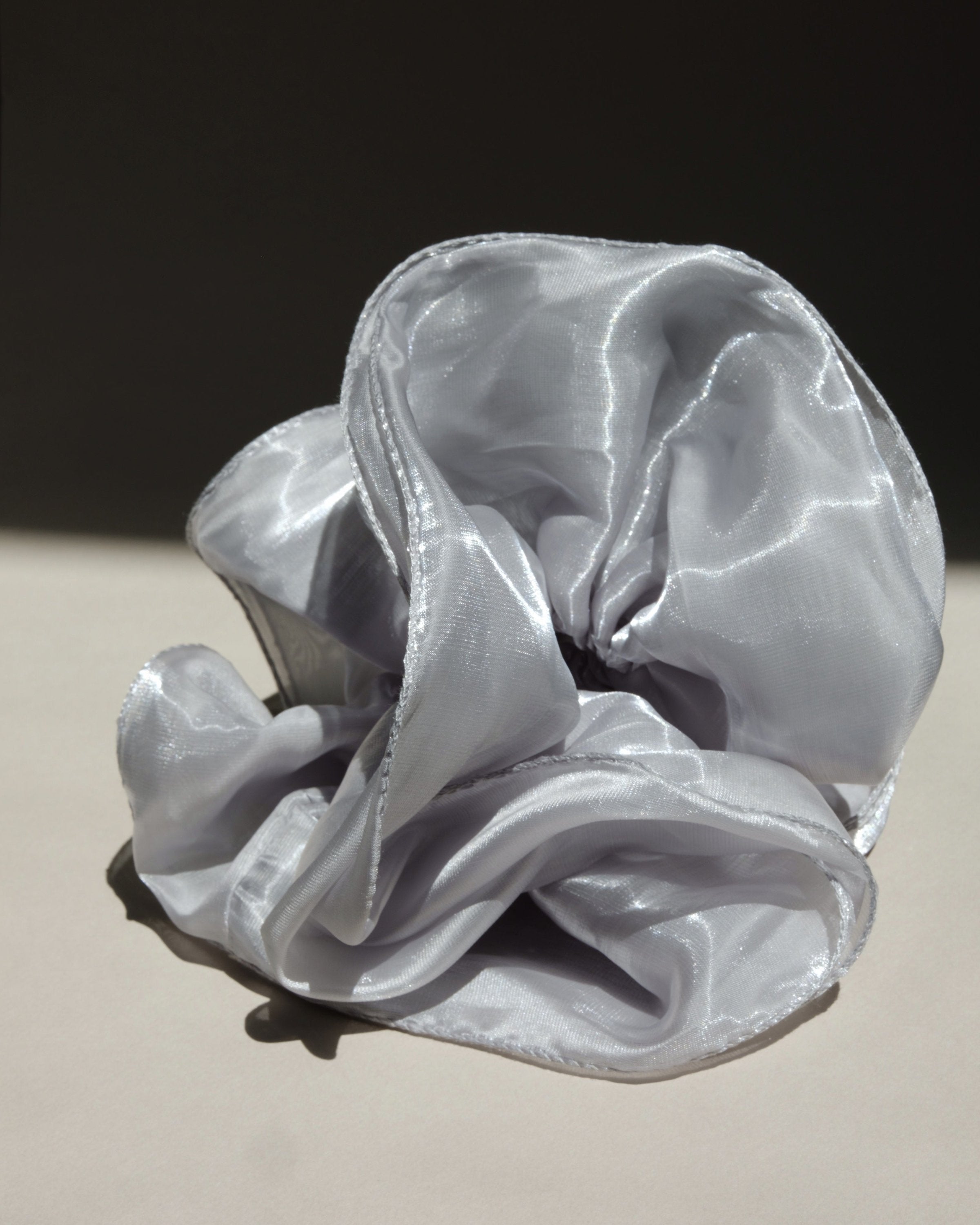 Sheer Floating Scrunchie in Silver Star