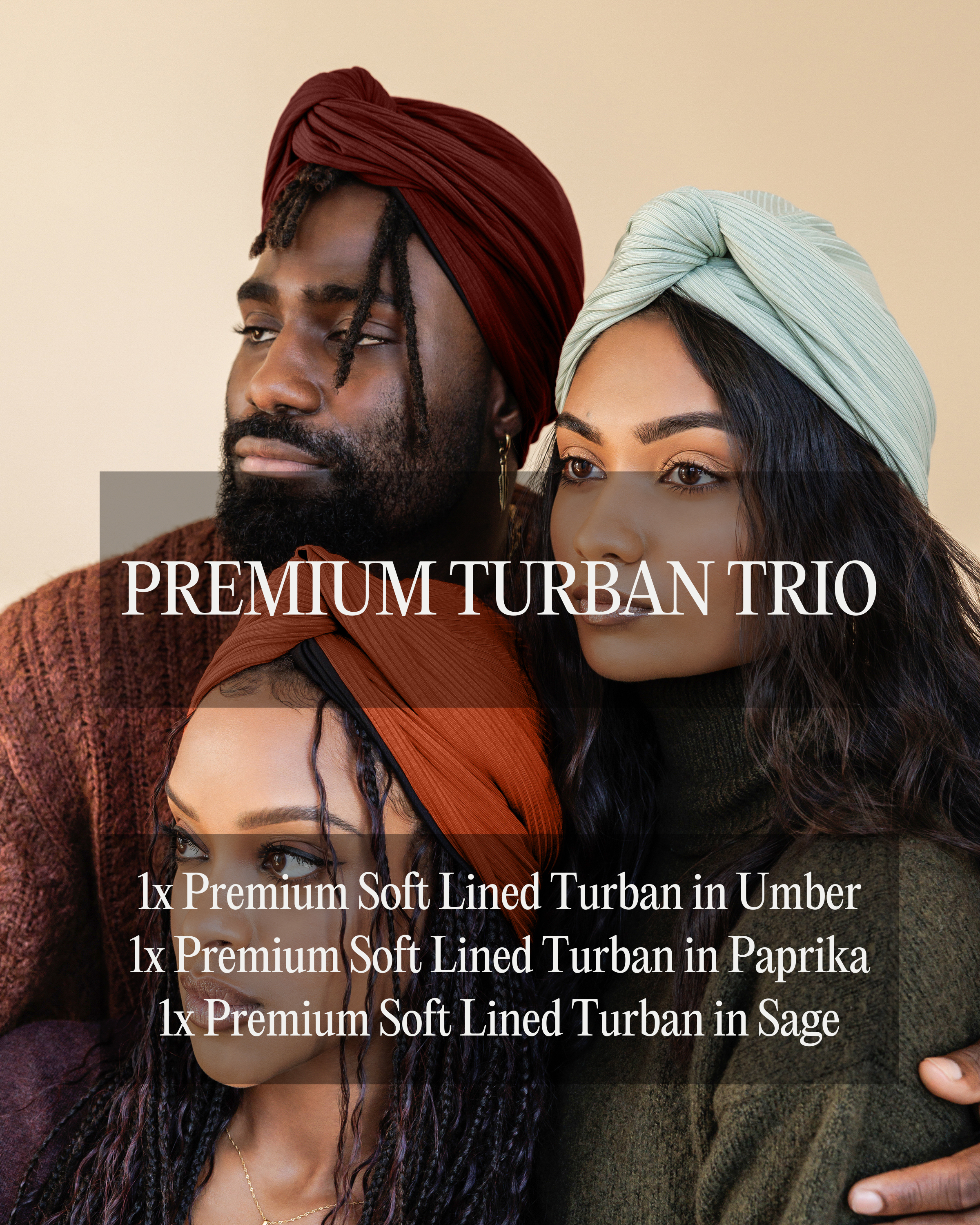 The Wrap Life Premium Turban Trio