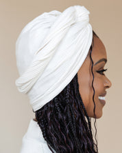 Premium Soft Lined Turban in Dove