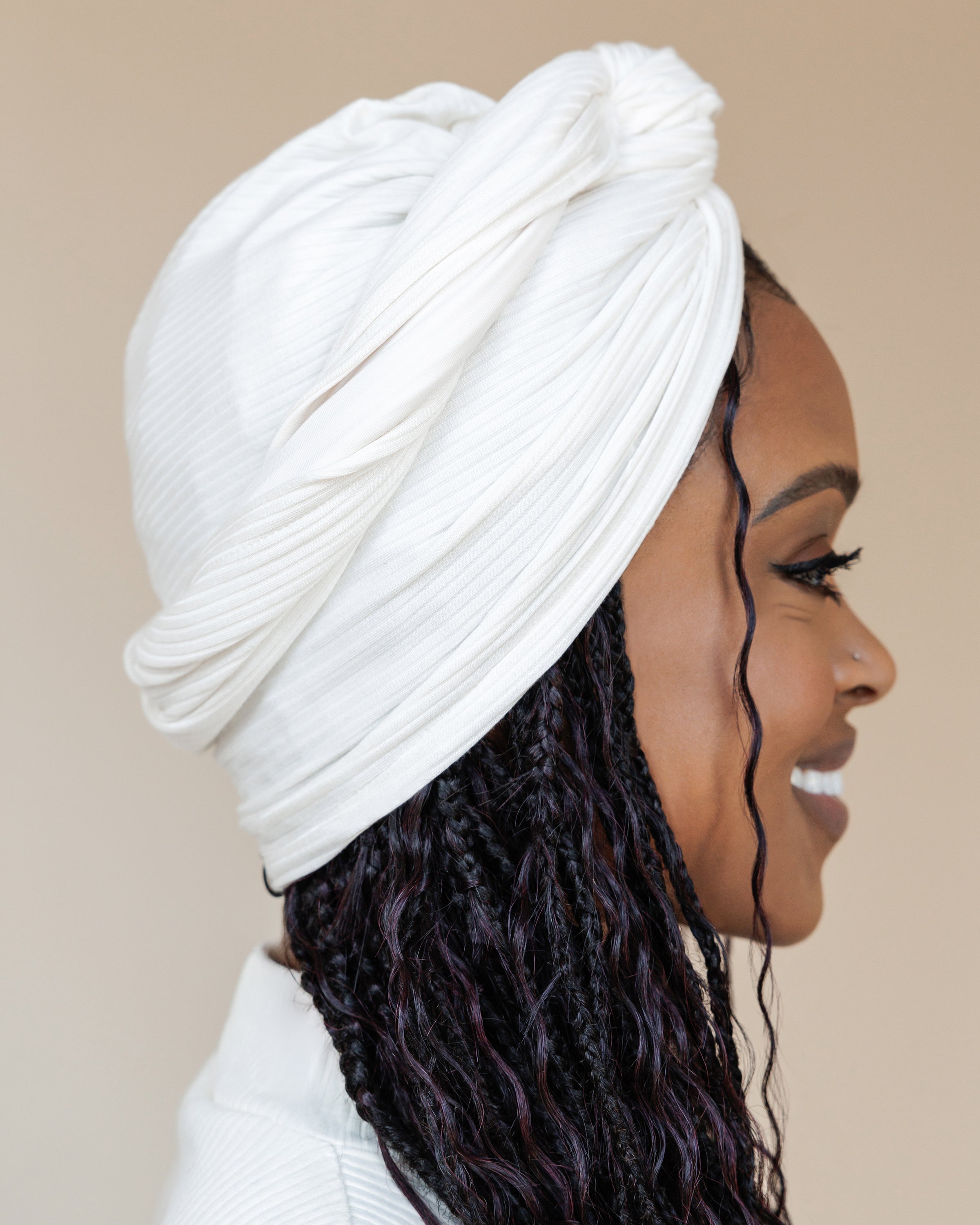 Premium Soft Lined Turban in Dove
