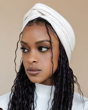 Premium Soft Lined Turban in Dove
