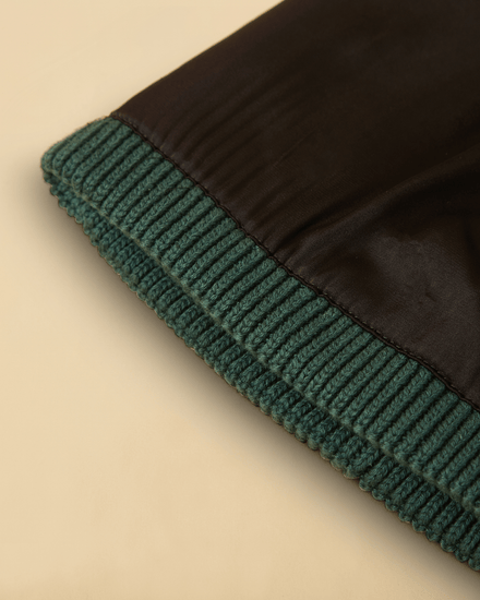 The Wrap Life Cuffed Satin Lined Beanie in Hunter Green Hat