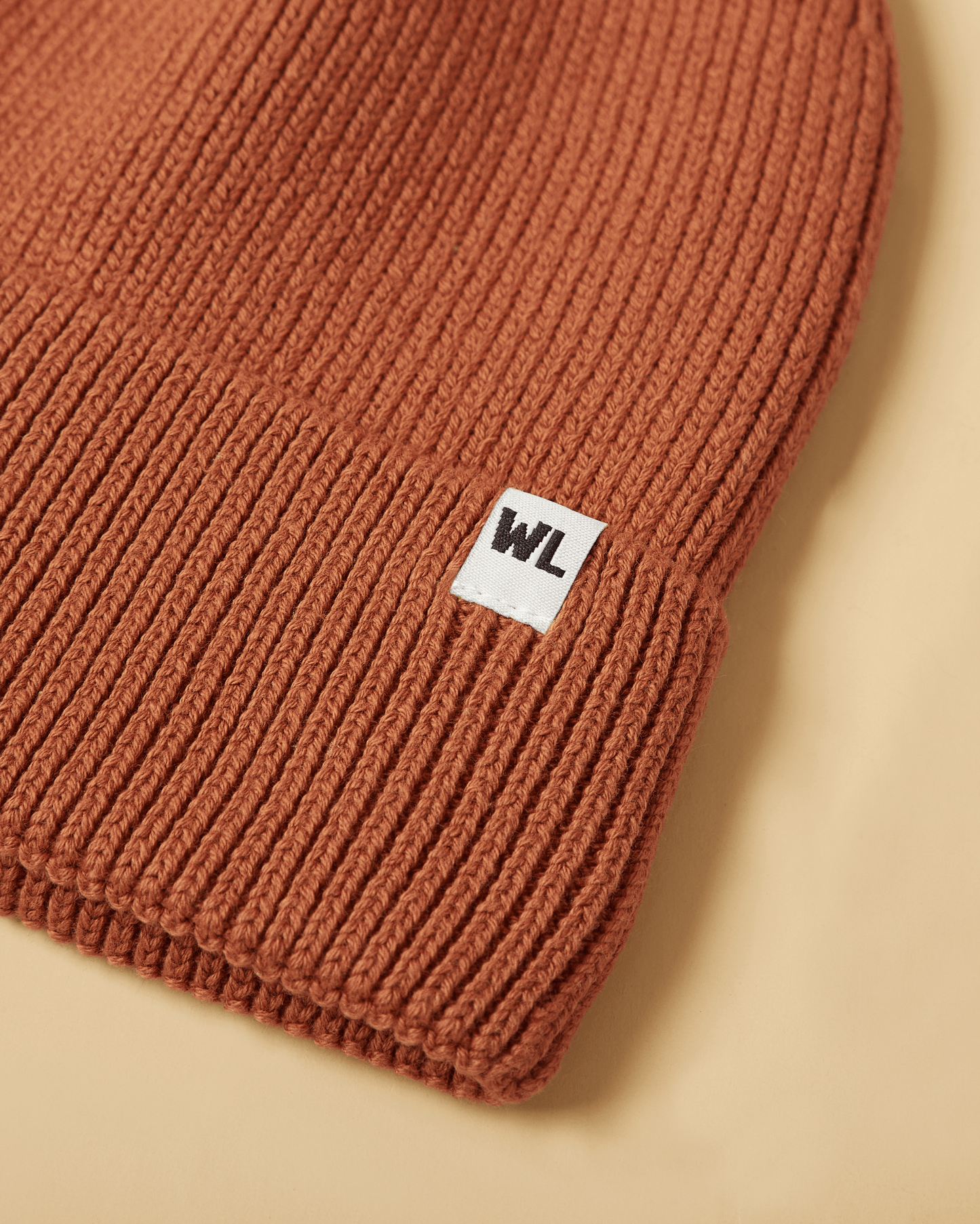 The Wrap Life Cuffed Satin Lined Beanie in Sienna Red Hat