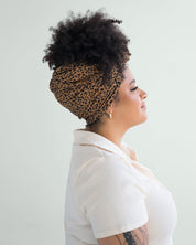 The Wrap Life Dashed Head Wrap in Umber Brown Head Wrap