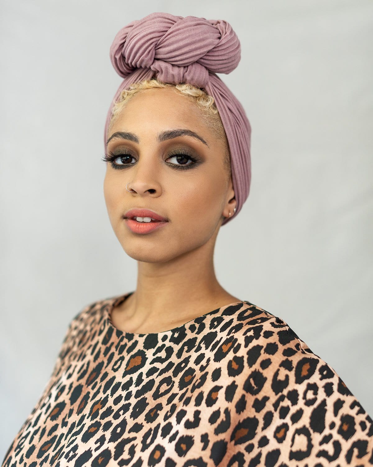 The Wrap Life Pleated Head Wrap in Rose Pink Head Wrap