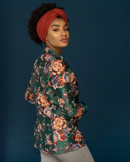 The Wrap Life Pleated Head Wrap in Sienna Orange Head Wrap