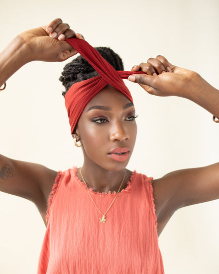 The Wrap Life Ribbed Bandie in Brick Orange Bandie