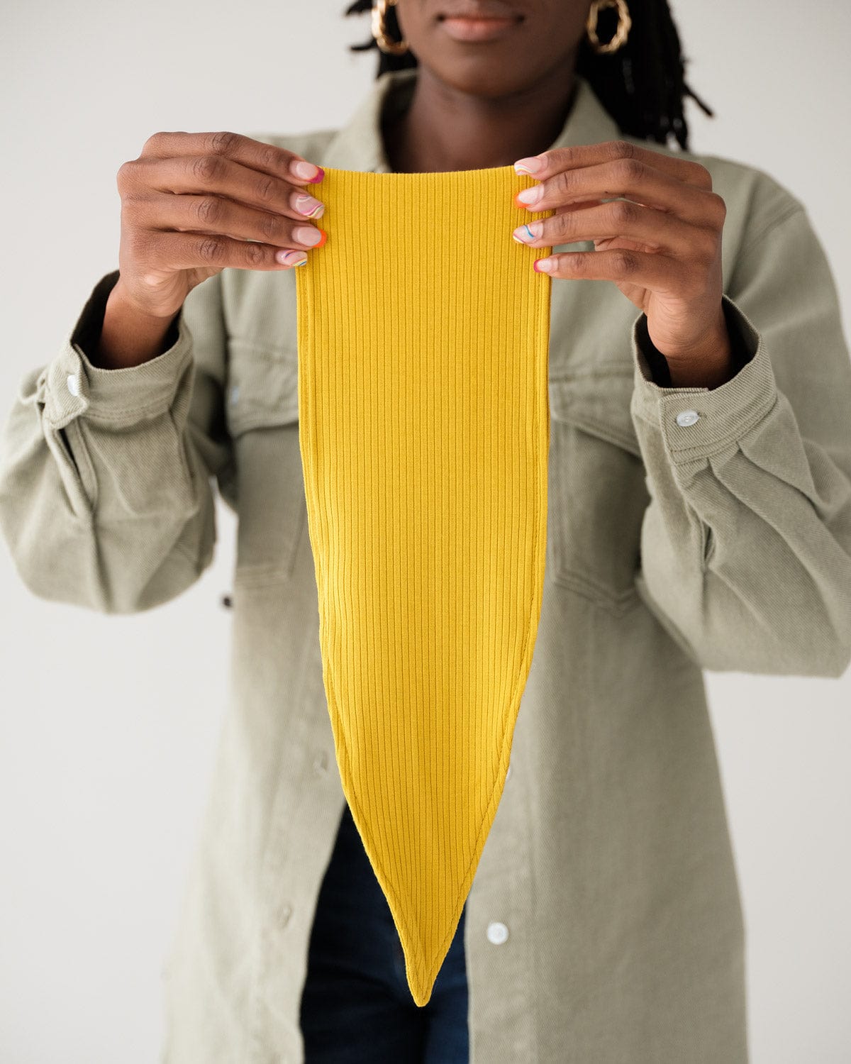 The Wrap Life Ribbed Bandie in Marigold Yellow Bandie