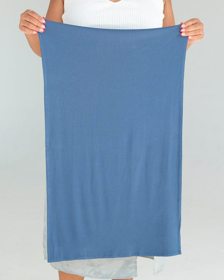 The Wrap Life Ribbed Head Wrap in Lapis Blue Head Wrap