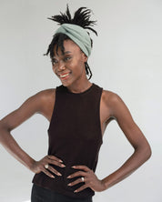 The Wrap Life Ribbed Head Wrap in Sage Green Head Wrap