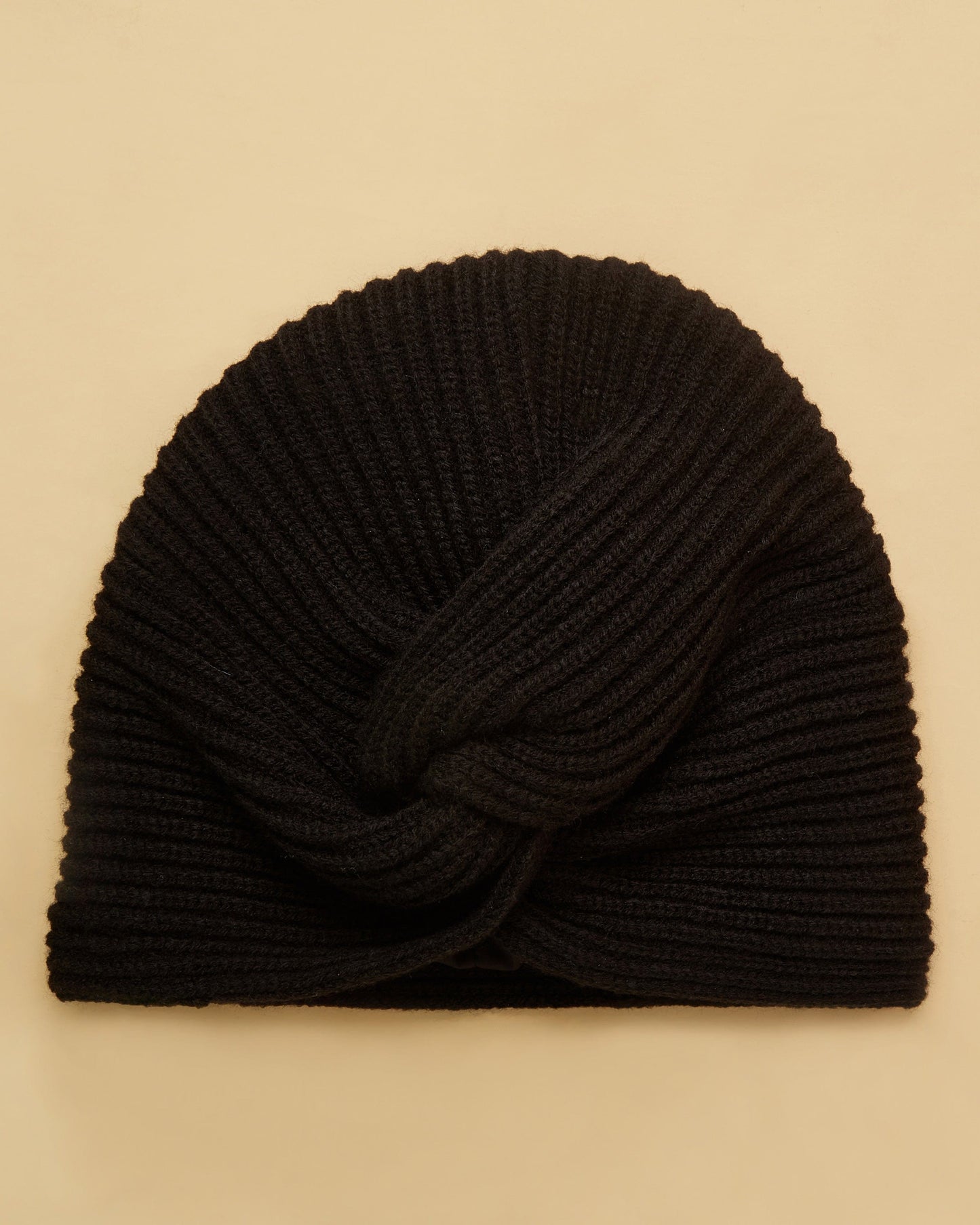 The Wrap Life Satin Lined Winter Turban in Onyx Black Turban