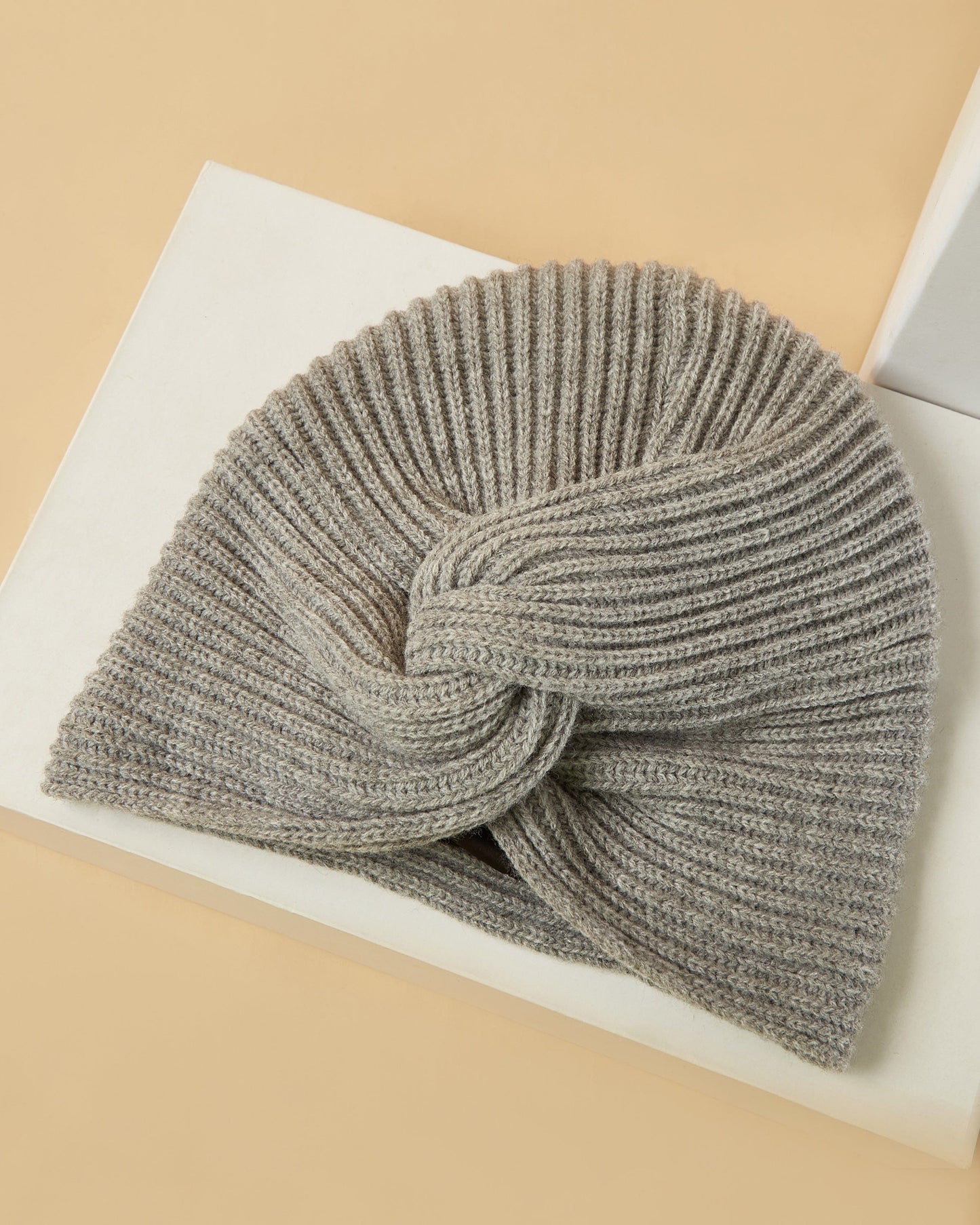 The Wrap Life Satin Lined Winter Turban in Pewter Grey Turban