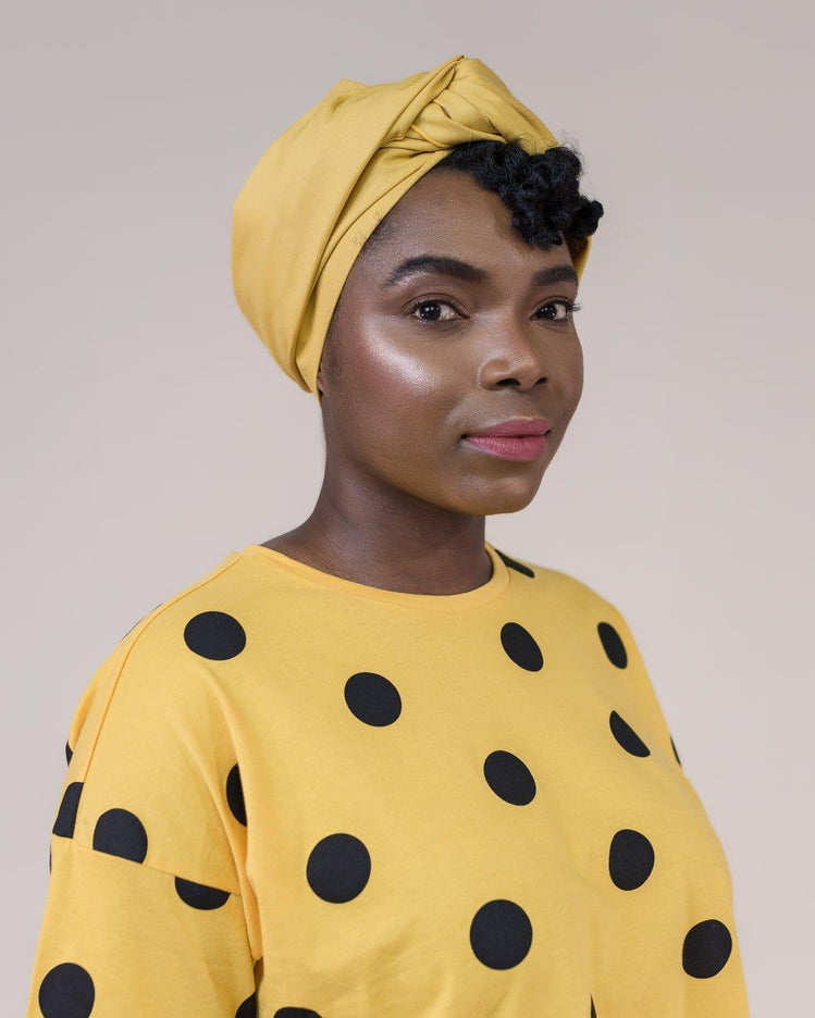 The Wrap Life Standard Head Wrap in Citrine Yellow Head Wrap